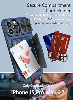 Amazon.com: Vihibii for iPhone 15 Pro Max Wallet Case with